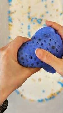 Squeezing Beads out of Blue Toast 🍞💦 Destruction ASMR.