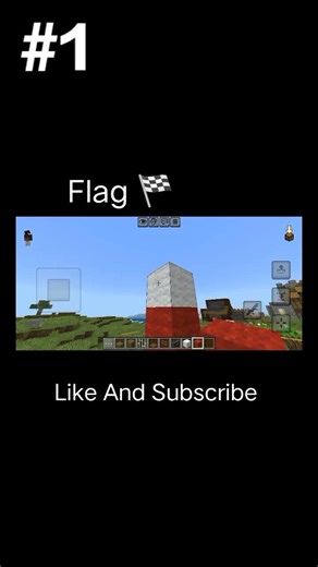 Flag in Minecraft ||tutorial || #minecraft #mobilegaming #gameplay #minecrafttutorial
