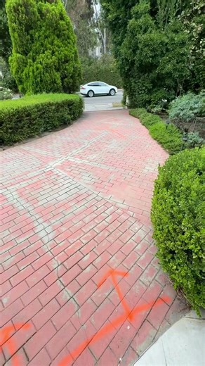 Before & After Concrete + Turf Driveway