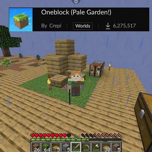 One block Minecraft 1.20.1 map #minecraft #curseforge #maps #shorts