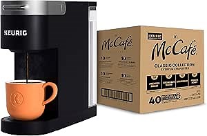 Keurig K-Slim Single Serve Coffee Maker with McCafé Classic Collection Variety Pack, 40 Count K-Cup Pods