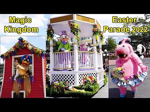 Easter Parade Returns to the Magic Kingdom 2022: Multi-Angle w/White Rabbit, Fantasia Hippos +