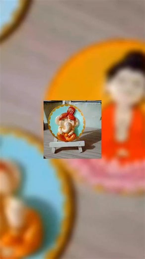 @vk_artist_painting on Instagram: ""Shaping devotion, one clay piece at a time! 🧵💛 #ClayArt #GaneshChaturthi #HandmadeWithLove"treding #acrylic #wallhaingingcraftideas #roomdecorating #artwork #artlover🎨 #artdaily #artist"