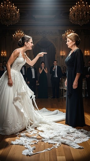 Just before the wedding, my daughter tore apart the dress i had spent six months making. in front of 200 guests, she shouted, “stop pretending, old woman.” i didn’t cry. instead, i walked backstage, opened my leather bag, and did something she never expected. thirty minutes later, the entire room went silent.... The sound of ripping silk sliced through the gilded ballroom, but the string quartet kept playing. My daughter, Bianca, stood on that stage, a vision in her pristine wedding gown, and de
