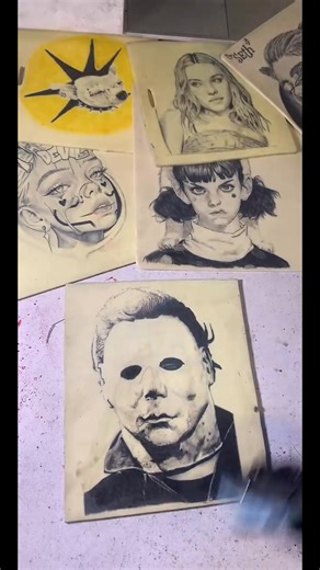 #stencil #tattoo #REALISMO #MichaelMyersTattoo #michaelmyers | GatoPan Tattoo