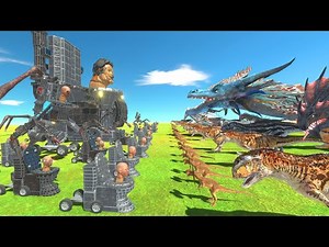 Skibidi Toilet War - Skibidi Toilet Team Vs Chinese Dragon - Animal Revolt Battle Simulator