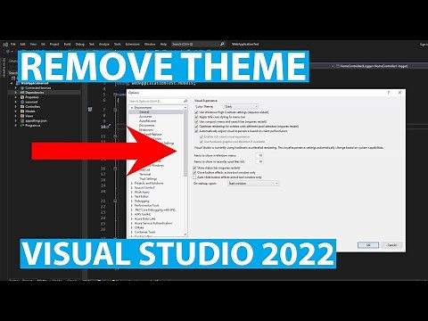 Visual Studio 2022 How To Remove Theme