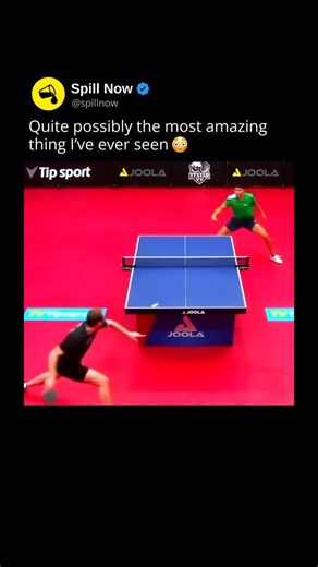 Spill Now on Instagram: "😳 Ping pong, officially called table tennis, is a high speed sport that blends reflexes, precision, and strategy into a game that can change in an instant. It is played on a rectangular table split by a net, where players use paddles to strike a lightweight ball back and forth, trying to outmaneuver their opponent with placement, timing, and spin. Although it’s commonly seen as a casual game in basements, garages, and break rooms, table tennis has a long history, origin