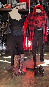 2.2K views · 1K reactions | Becca and Red put together outfits inspired by different Valentine's Day ideas, using only what they can find around their shop, Abernathy’s #style #personalstyle #styling #ootd #vintage #vintageclothing | Abernathy's | Facebook