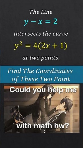 Line Meets Parabola! Find the Points of Intersection 📍 #maths