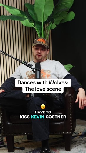 Kissing Kevin Costner in Dances with Wolves