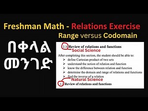 Range vs Codomain | Freshman module | Exercise 2.3 Social | 3.1 Natural | Part 3