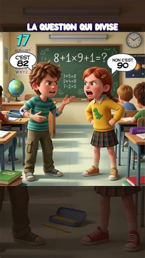 Tu trouves 82 ou 90? Défi mathématique #quizz #brain #test