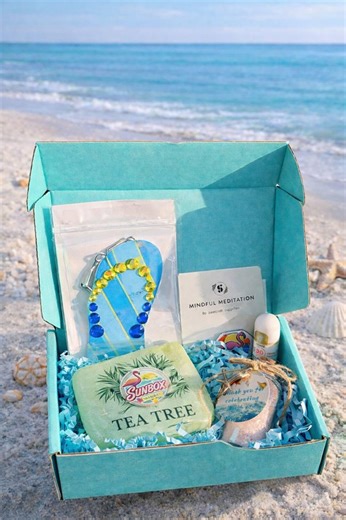 Miami Souvenir Gift Box, Florida Gift Set, Sunbox Mini, Beach Inspired Self Care, Handmade - Etsy