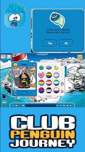 Club Penguin Journey: New Weekly Pin! Seashell!