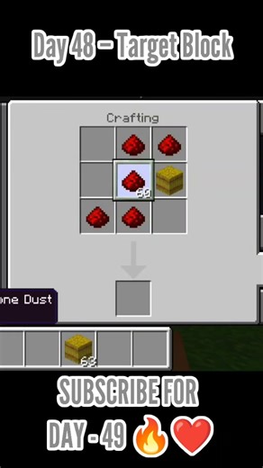 Minecraft Crafting | Day 48 – Target Block 🧱 #minecraft #mcpe #shorts
