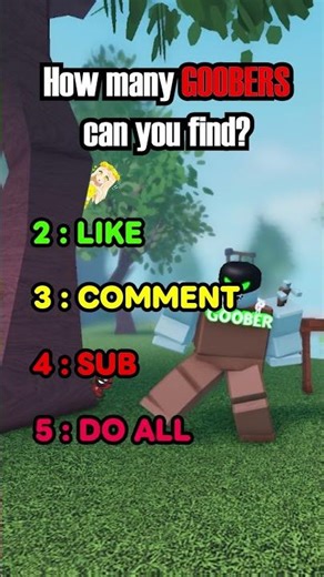 How Many GOOBERS Can You Find?? 👀 #roblox #shorts #goobers