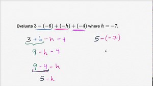 Substitution with negative numbers