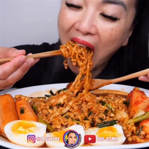 ❤️SAS❤️ on Instagram: "Noodle season? 😅 . #sasasmr #asmr #noodles #fyp #mukbangasmr"