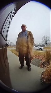 Giant Old Man Explodes At Front Door