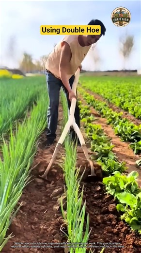 Using a Double Hoe for Faster Field Work ⚒️🌱