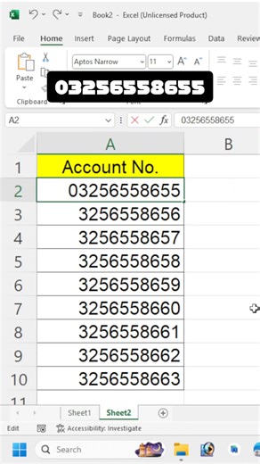 Excel Tip 💻How to add a leading zero before numbers in Excel? 🤔Use Custom Format and solve it