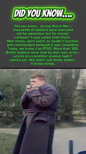 Shell Shock: When World War I Soldiers Were Executed for PTSD #warbytes #history