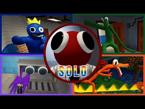 Rainbow Friends Full Gameplay SOLO NO BOXES - Chapter 1 Party Ending Full Walkthrough All Monsters