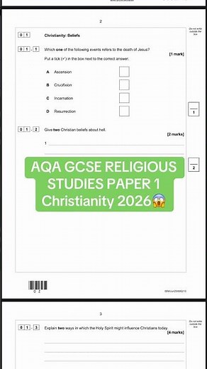 AQA GCSE Religious Studies Paper 1 Christianity 2025