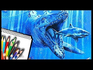 How to Draw MOSASAURUS - DINOSAUR Speed Drawing - Jurassic World
