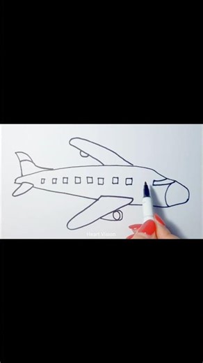 Easiest Way to Draw a Plane #drawing #art #easydrawing