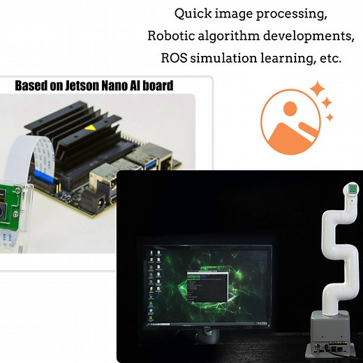 Elephant Robotics Programmable Robot Arm: myCobot 280 Jetson Nano for Desktop