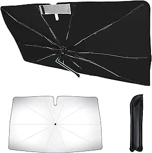 Windshield Sun Shade Umbrella for Nissan Altima Sedan 2013 2014 2015 2016 2017 2018 Front Car Window Shades Double Thickened Foldable Sunshades Keep Cool and Protect Interior