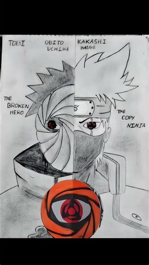 KAKASHI X OBITO | Anime art process | Two different worlds edit