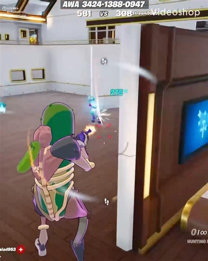 Fortnite Pickle Rick Pro 100 360 no scopes #shorts #360 #noscope