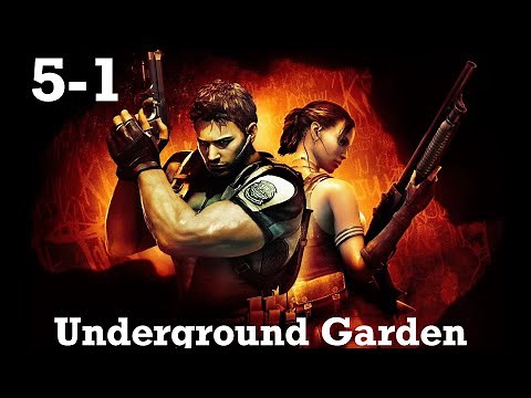 Resident Evil 5 - Chapter 5-1: Underground Garden Walkthrough | All BSAA Emblems & Treasures