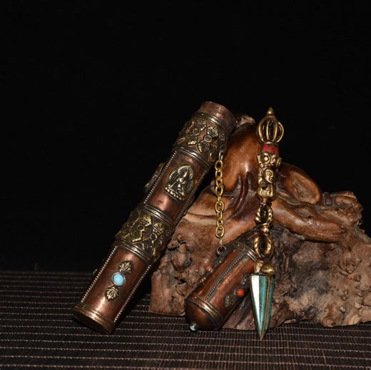 Brass Tibetan Gau Box – Turquoise & Coral Inlay, Buddhist Amulet R101 - Etsy