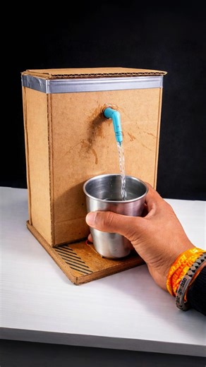 Automatic Water Dispenser Machine | DIY Cardboard Water Dispenser | Mini Water Machine | #shorts