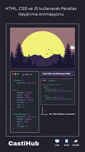 HTML, CSS ve JS ile Harika Paralaks Kaydırma Animasyonu