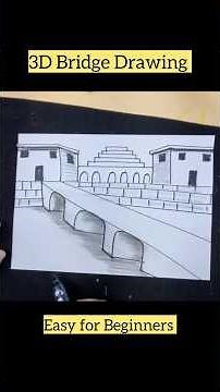 Draw a 3D Bridge Step by Step | #art #trending #drawing #shorts