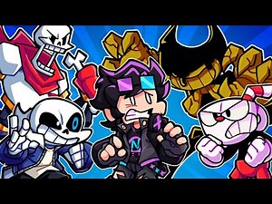 VS Indie Cross but Everyone Sings It 🎶 (FNF Knockout, Last Reel, Bonedoggle)