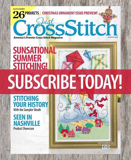 Get 20 exclusive cross stitch patterns in every issue! Subscribe today and get a FREE GIFT 🎁 | Just CrossStitch Magazine