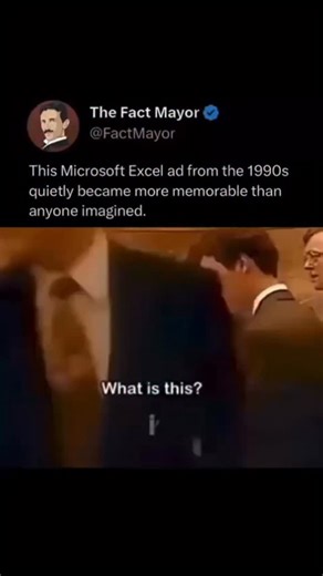 Fact Mayor on Instagram: "In the early 1990s, Microsoft released a television commercial for Excel 3.0 that perfectly captured the stress and anxiety of office life before modern productivity tools. Set against an impossible deadline, the ad follows two overwhelmed coworkers drowning in columns of numbers, manual calculations, and mounting panic, until Excel arrives almost like a miracle solution to the chaos. The commercial showcased features that felt groundbreaking at the time, including Auto