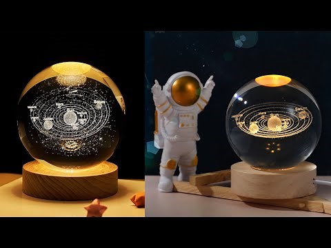 3D Crystal Ball Night Light Galaxy & Solar System Projector Lamp Room Decoration Full Review