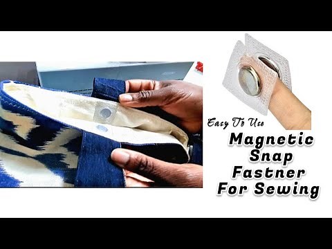 How To Sew Invisible Magnetic Snap Fastner| Simple Fabric Fastner Sewing Tutorial For Beginners