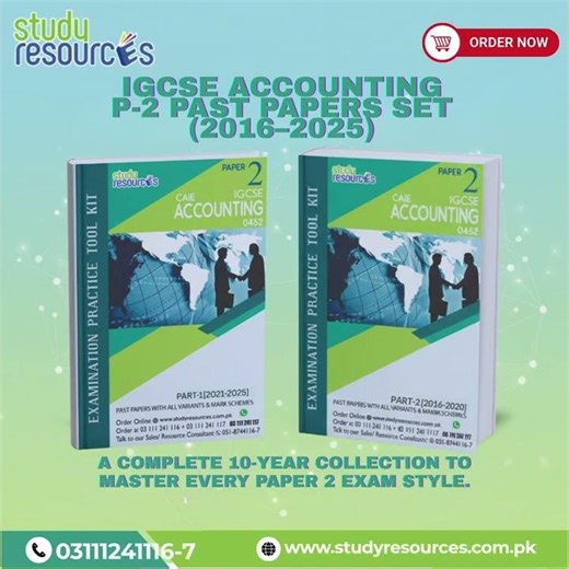 IGCSE Accounting Paper 2 Past Papers (2016–2025)