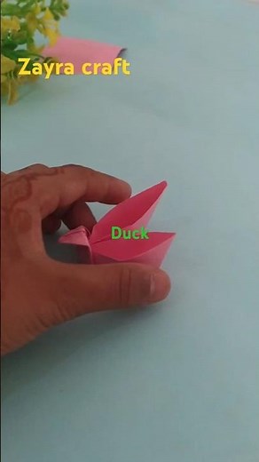 easy origami duck tutorial #papercrafts