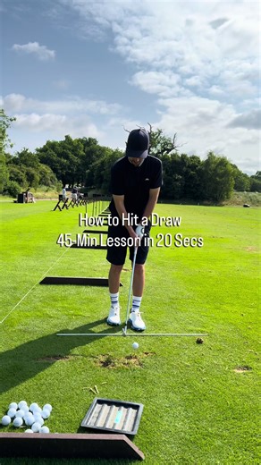 45-minute lesson. 20-second breakdown. One repeatable draw. @Isaac Rowlands Most golfers don’t struggle to hit a draw — they struggle because they try to force the shape too early. In this lesson we built it properly: • Set-up checked first (stance right, face at target) • Ball started on a tee to exaggerate good contact • Half swings to feel the in-to-out path • Same feeling moved to the turf • Speed added only once the shape stayed consistent • Full shots last, not first If your draw disappear