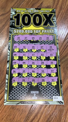 Winning Scratch Off Ticket 50$