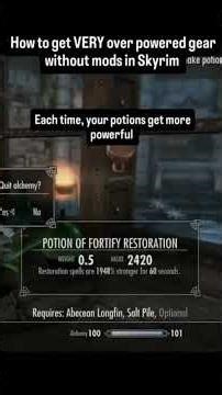 Using the restoration loop in skyrim to become op #skyrim